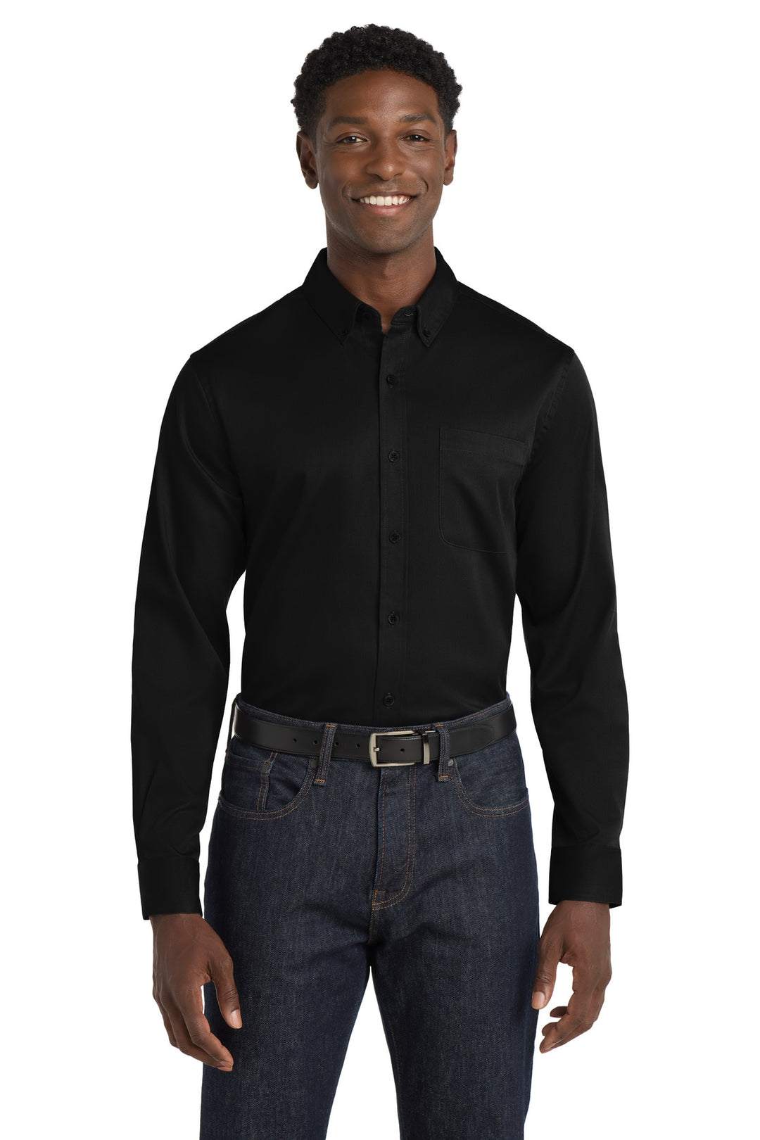 Port Authority Long Sleeve SuperPro React Twill Shirt. W808