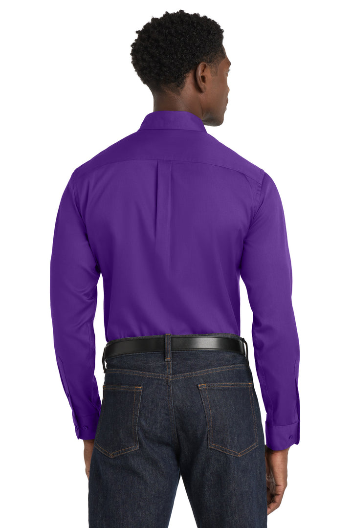 Port Authority Long Sleeve SuperPro React Twill Shirt. W808