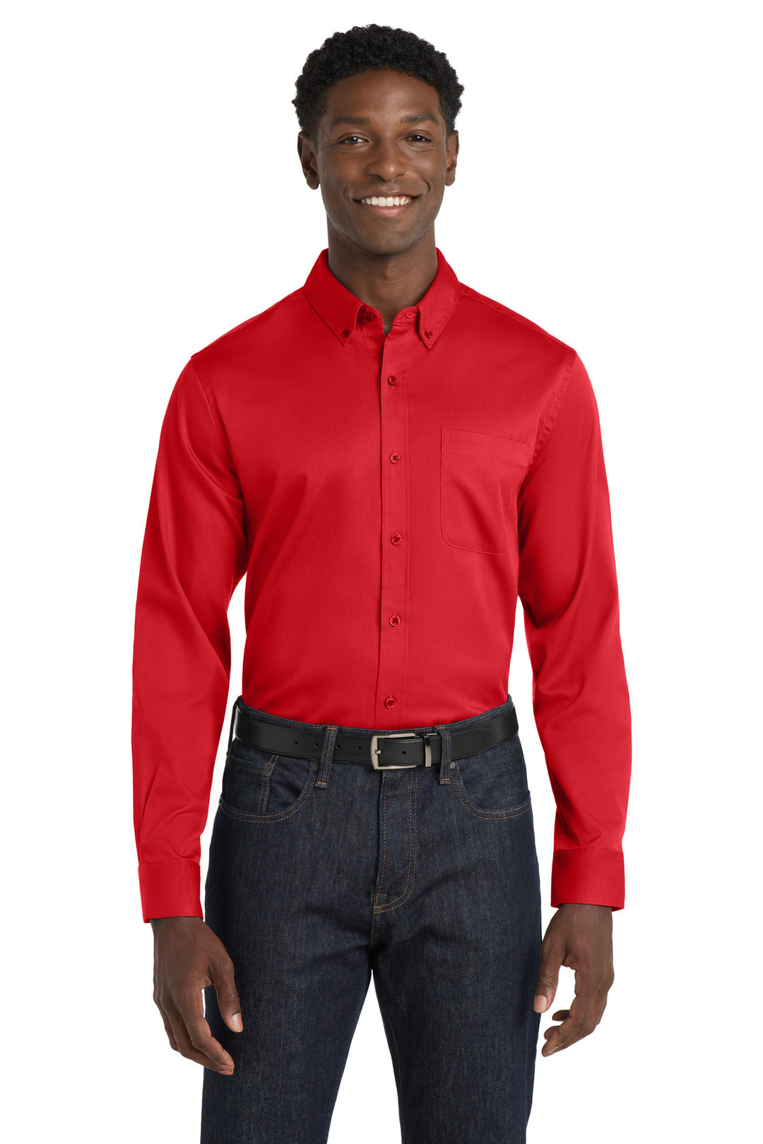 Port Authority Long Sleeve SuperPro React Twill Shirt. W808
