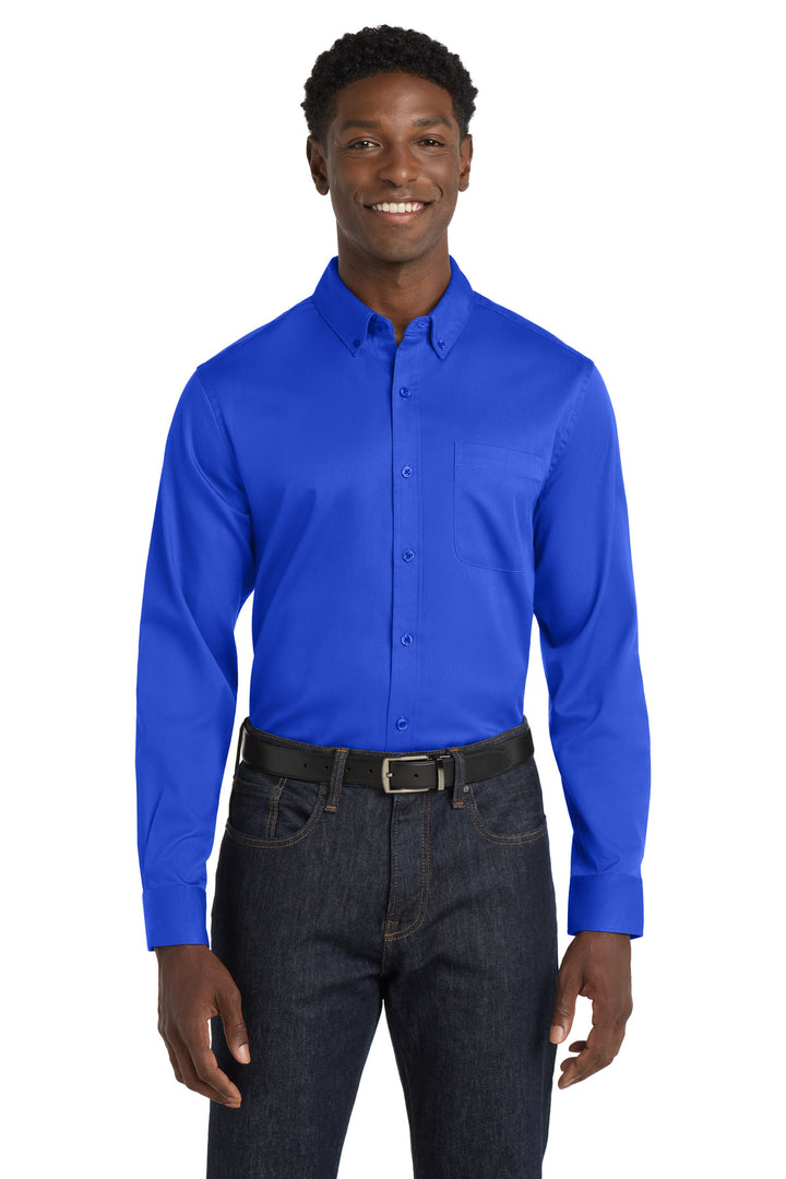 Port Authority Long Sleeve SuperPro React Twill Shirt. W808