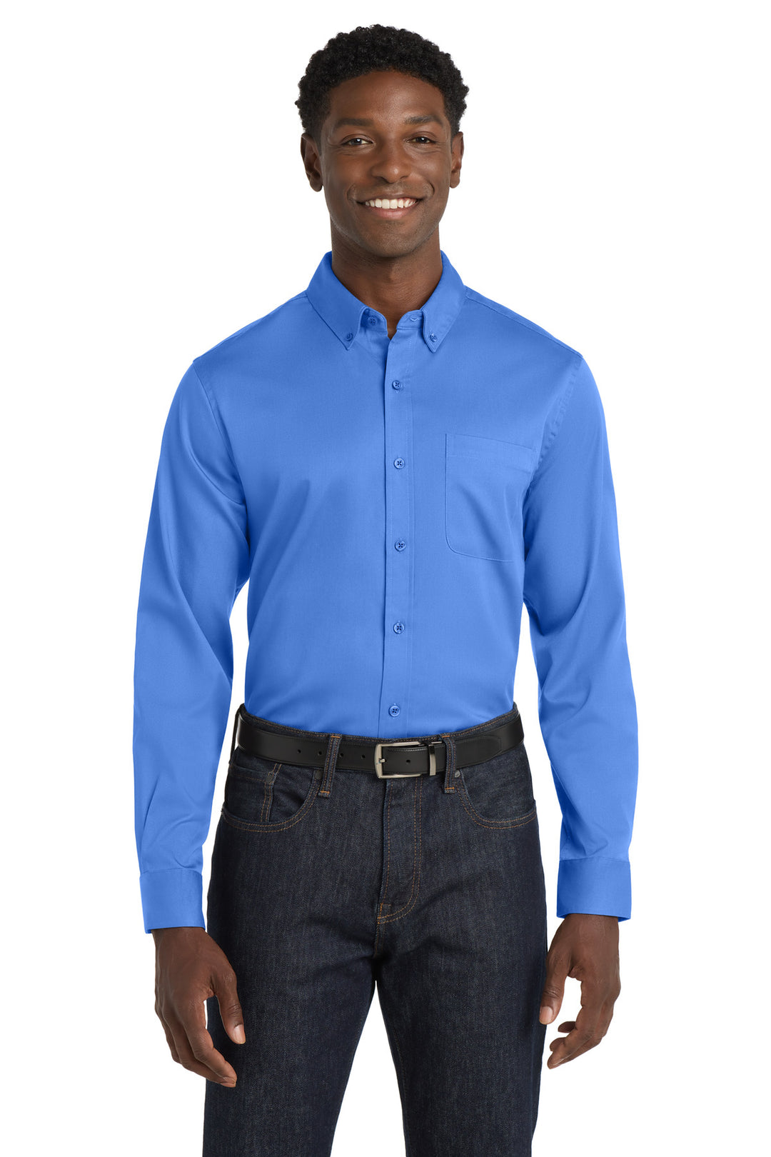 Port Authority Long Sleeve SuperPro React Twill Shirt. W808