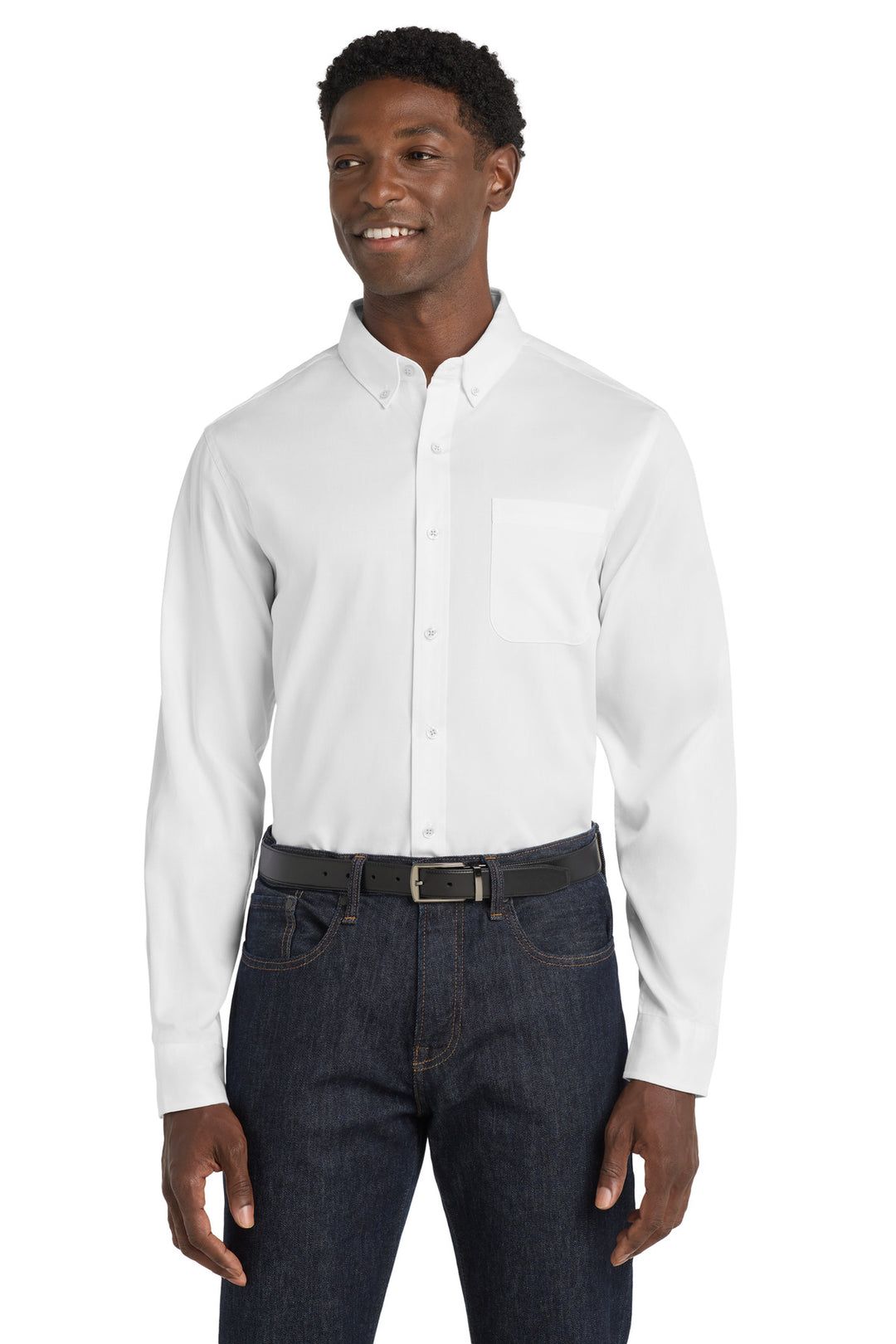 Port Authority Long Sleeve SuperPro React Twill Shirt. W808