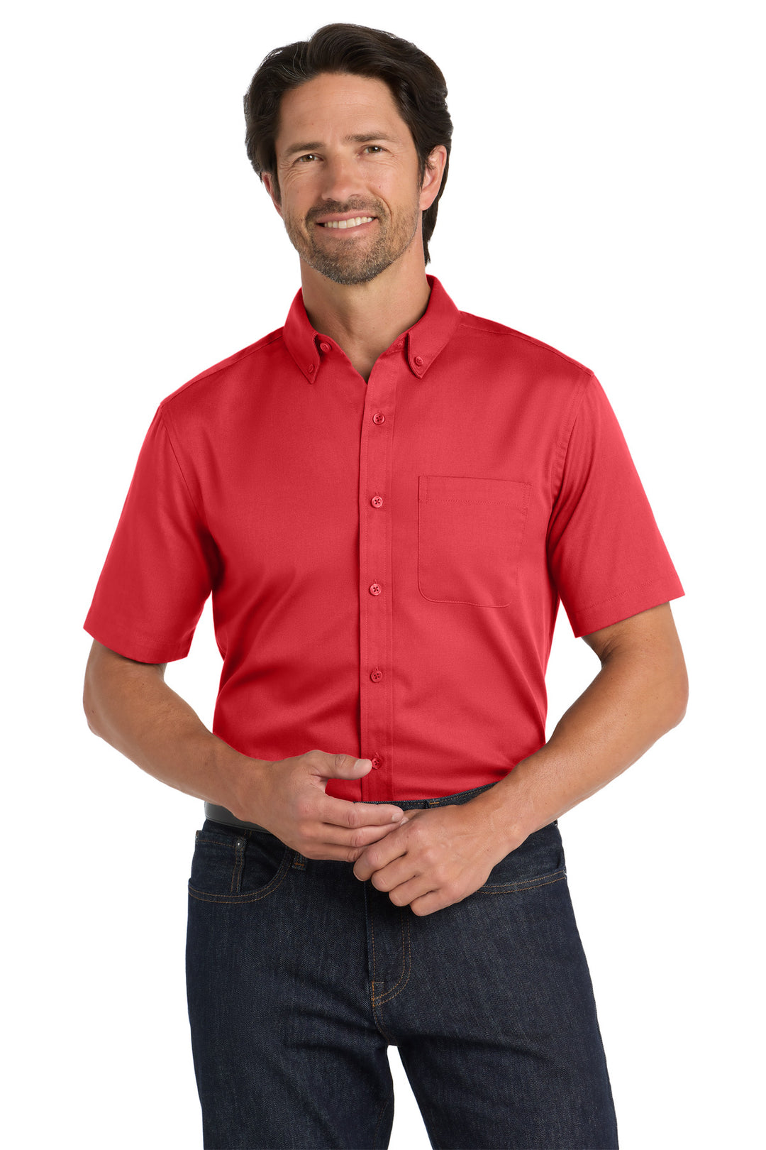 Port Authority Short Sleeve SuperPro React Twill Shirt. W809