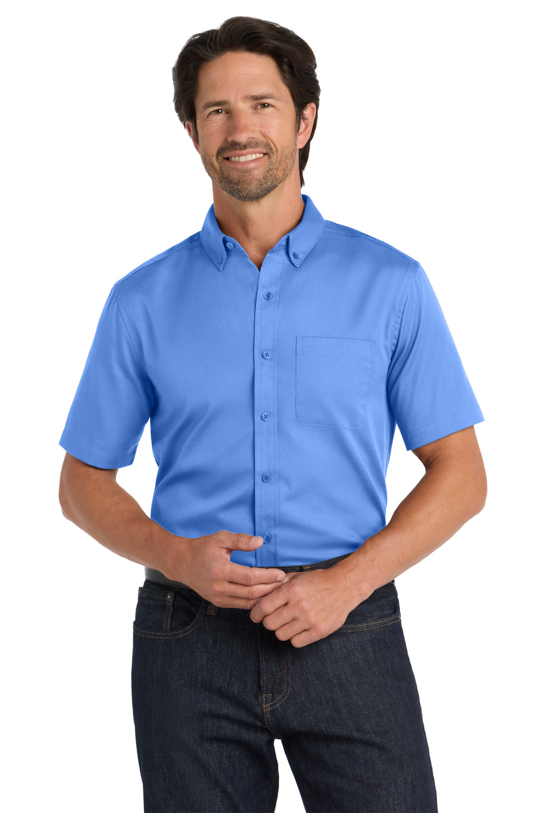 Port Authority Short Sleeve SuperPro React Twill Shirt. W809