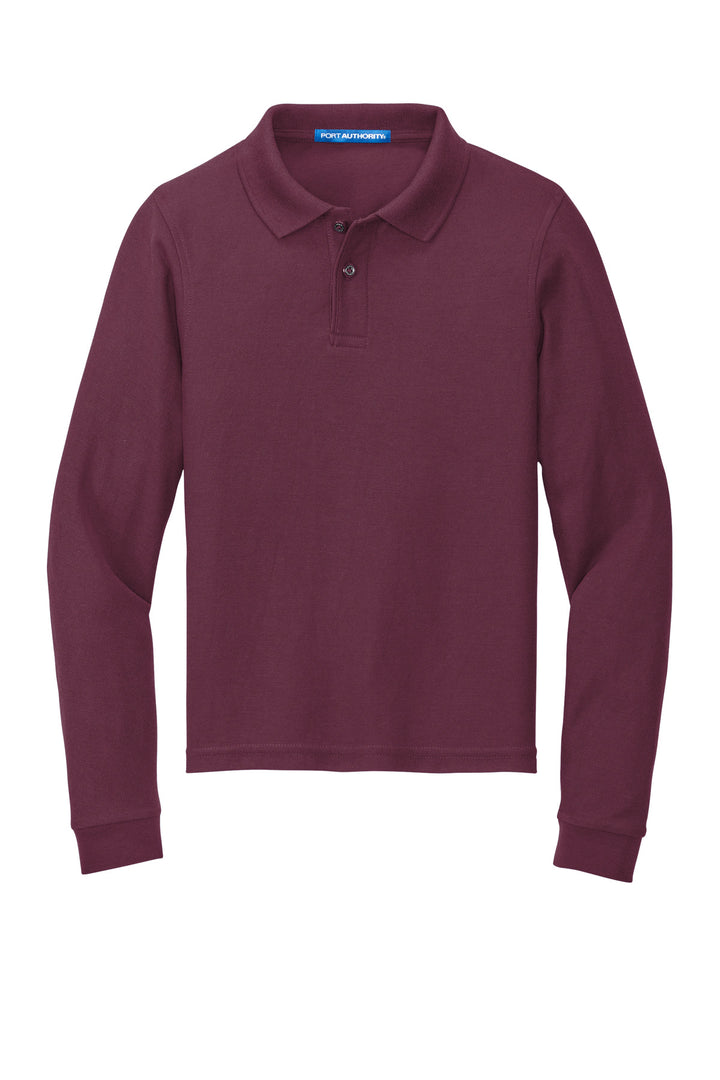 Port Authority Youth Long Sleeve Silk Touch Polo.  Y500LS