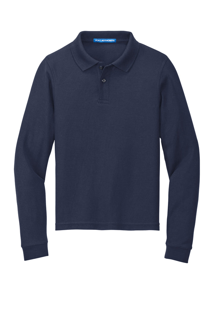 Port Authority Youth Long Sleeve Silk Touch Polo.  Y500LS