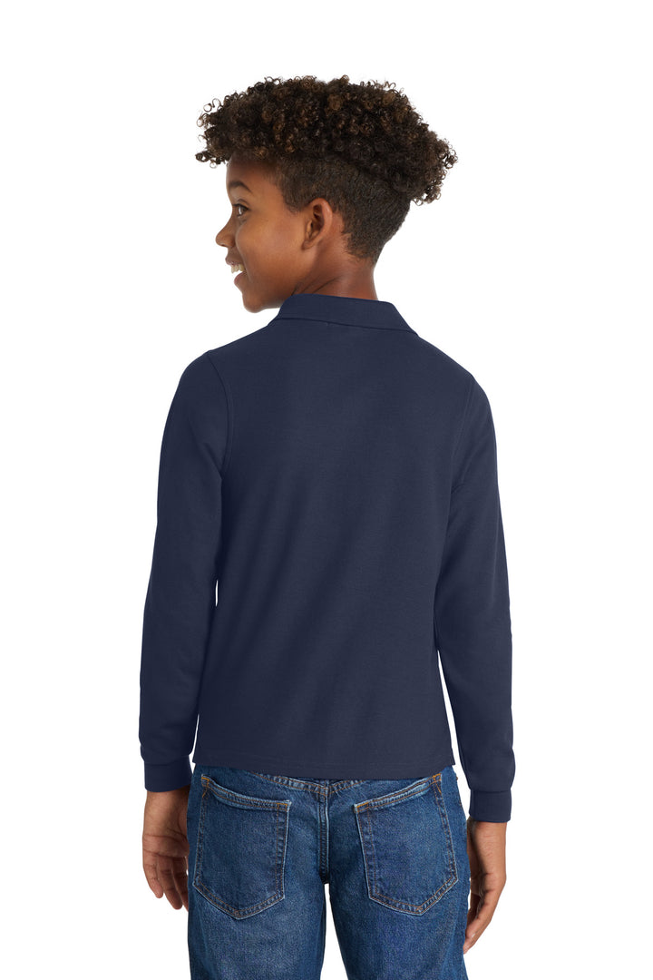 Port Authority Youth Long Sleeve Silk Touch Polo.  Y500LS