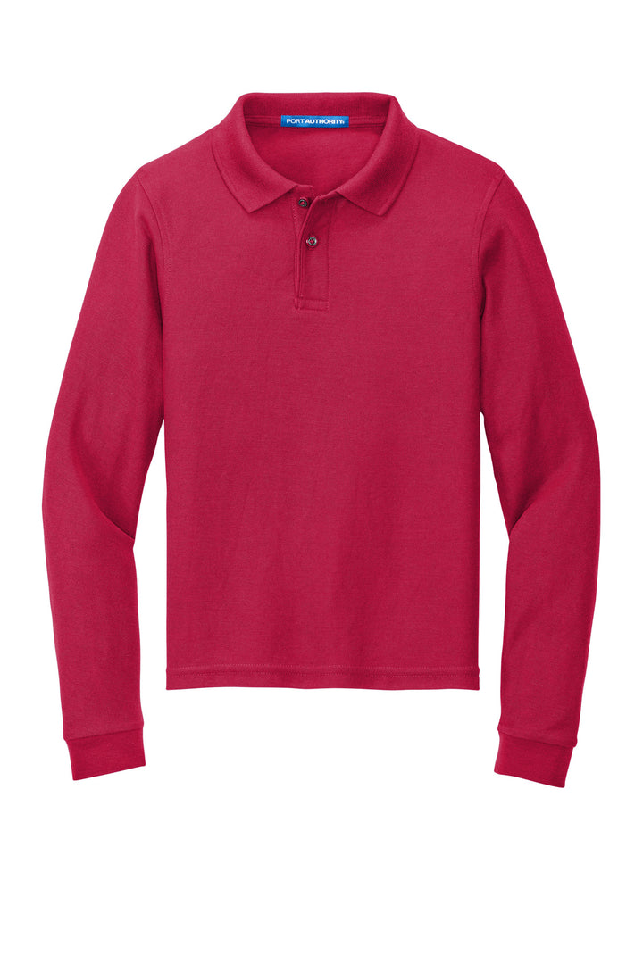 Port Authority Youth Long Sleeve Silk Touch Polo.  Y500LS