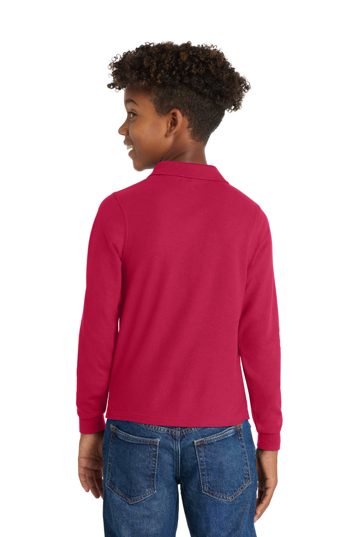 Port Authority Youth Long Sleeve Silk Touch Polo.  Y500LS