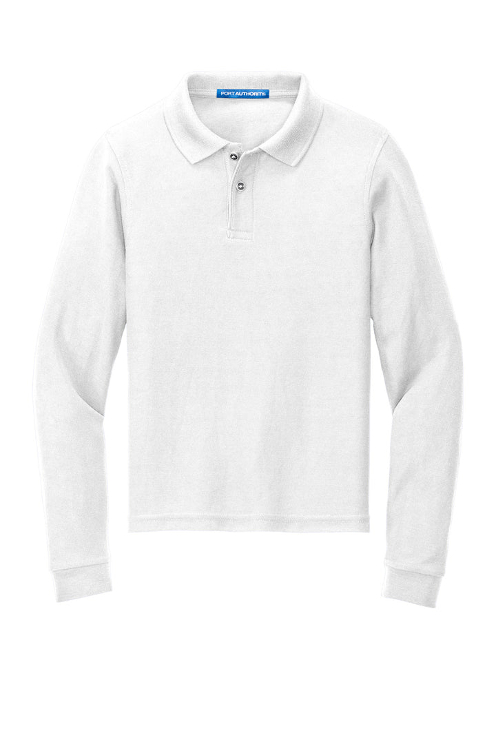 Port Authority Youth Long Sleeve Silk Touch Polo.  Y500LS