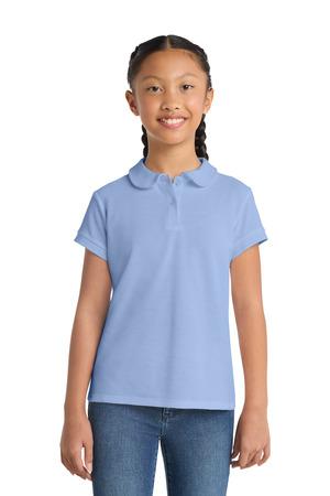 Port Authority Girls Silk Touch Peter Pan Collar Polo. YG503