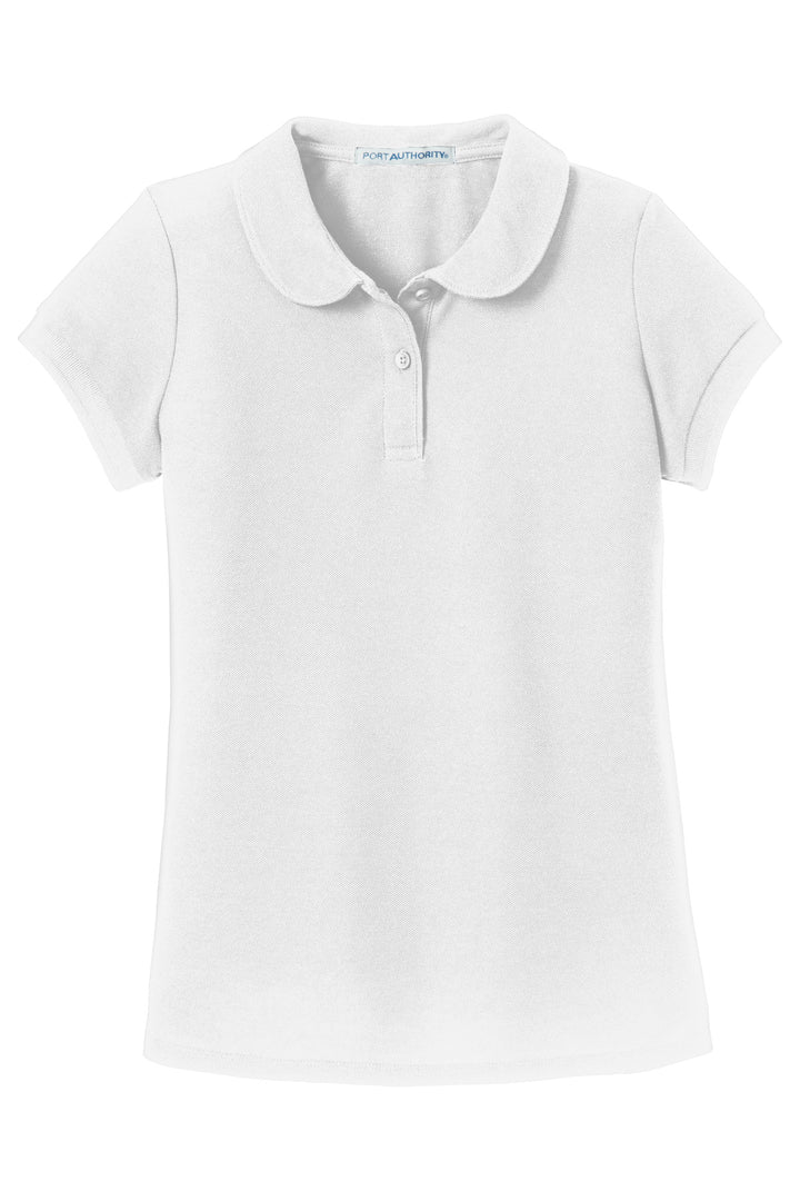 Port Authority Girls Silk Touch Peter Pan Collar Polo. YG503