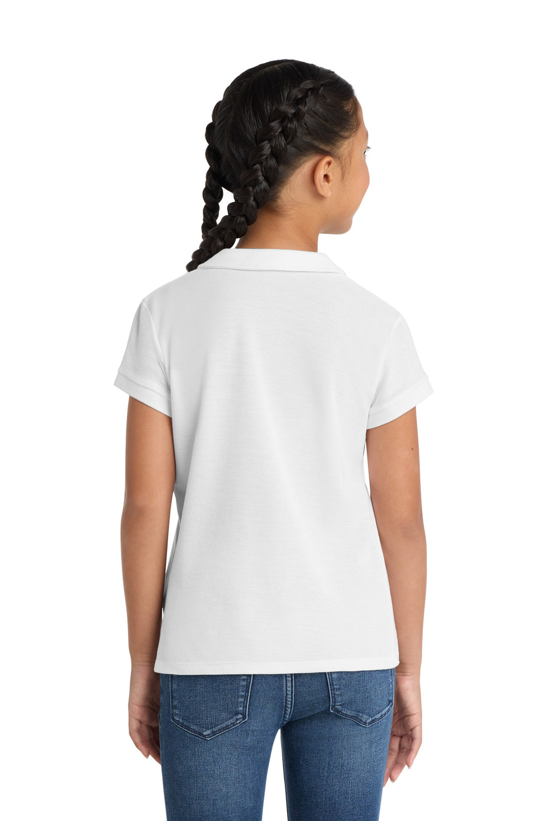 Port Authority Girls Silk Touch Peter Pan Collar Polo. YG503